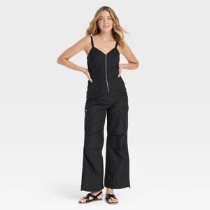Maxi Cargo Jumpsuit - Black S Womens New